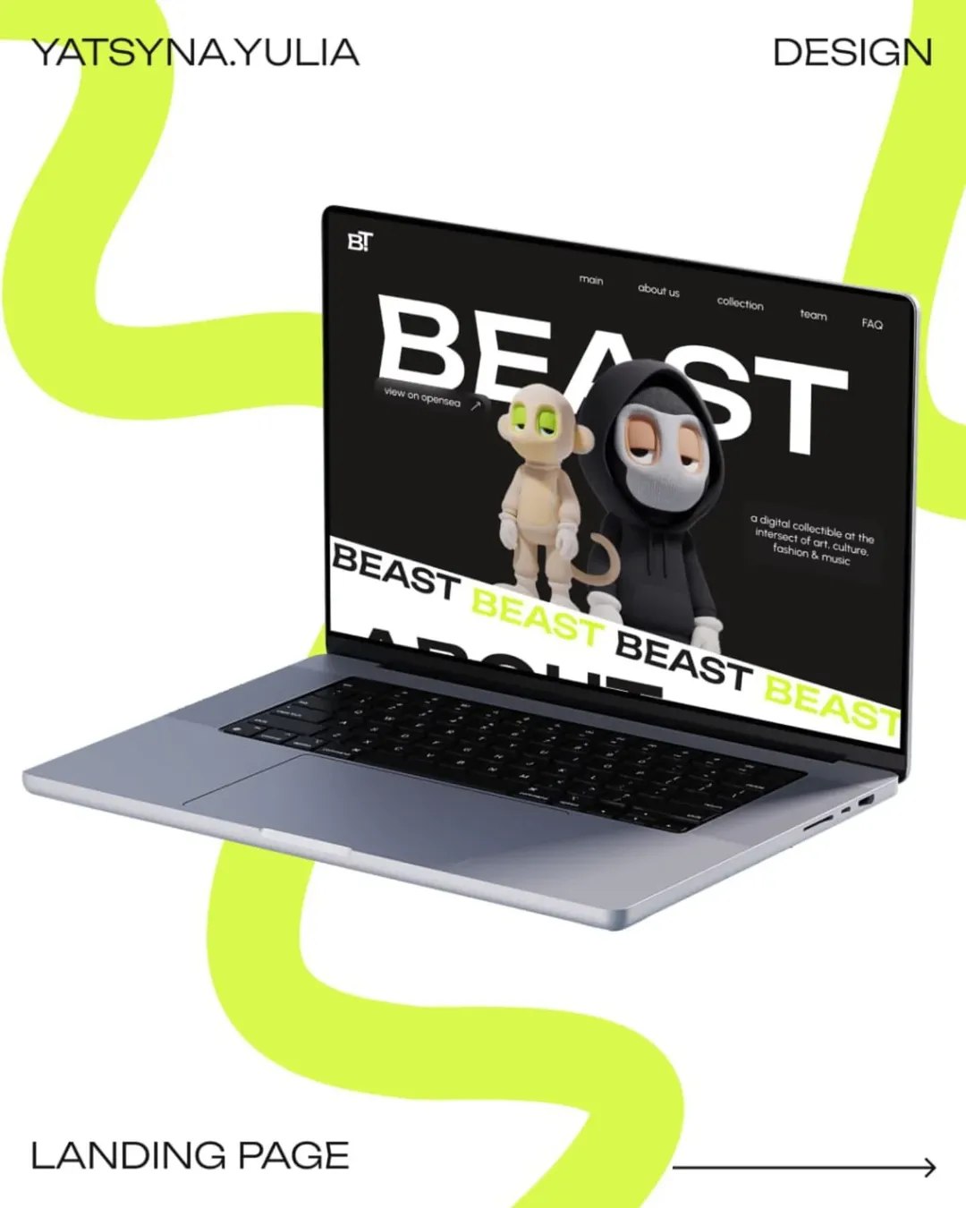 Кейс: Розробка дизайну лендингу для NFT-проєкту BEAST
