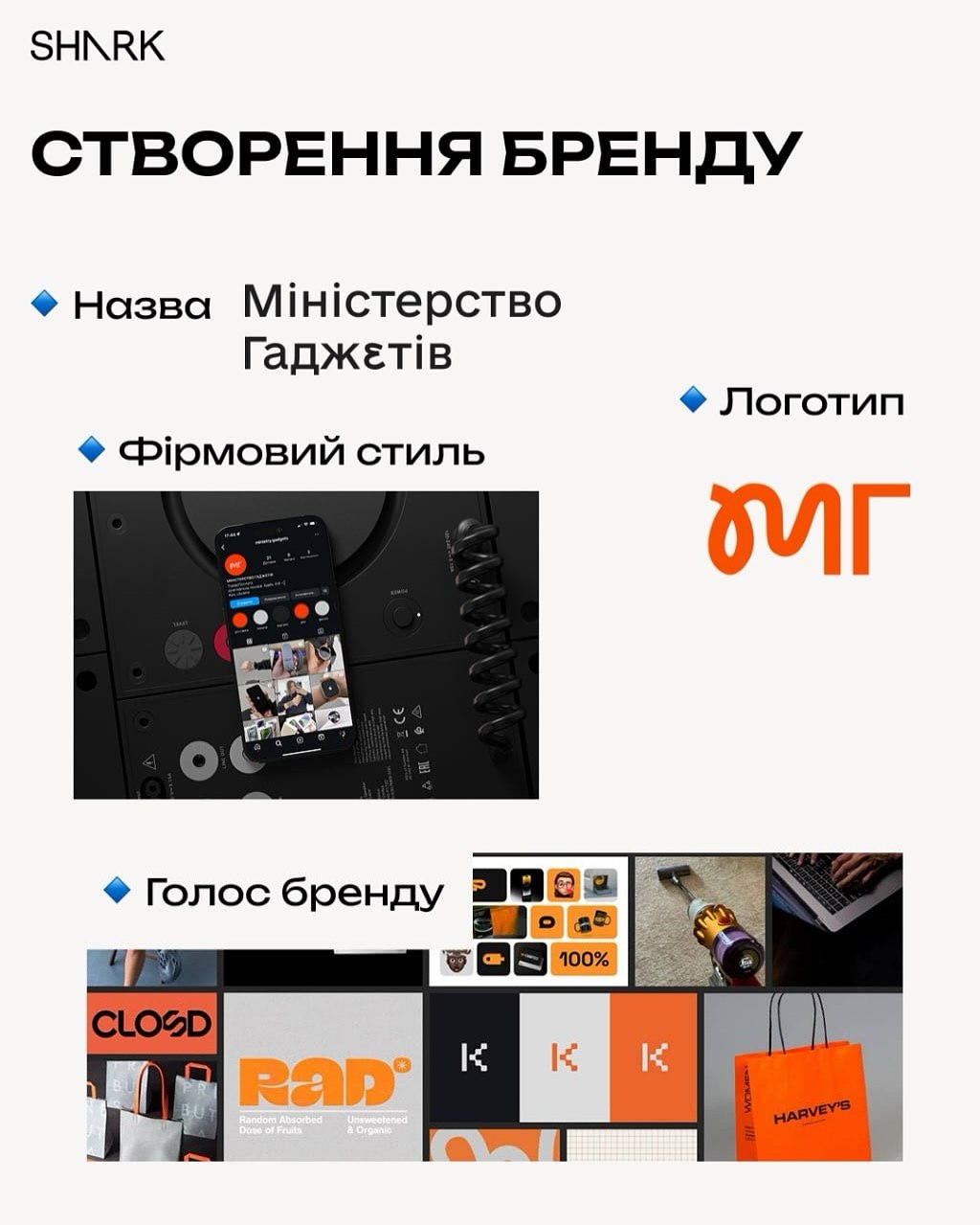 Етапи створення бренду Міністерство Гаджетів
